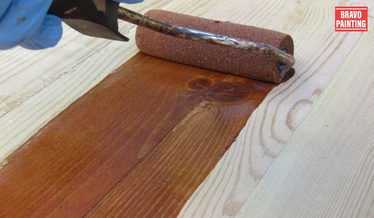 wood staining process
