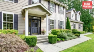 A House With A Grey Door And A Grey Door
